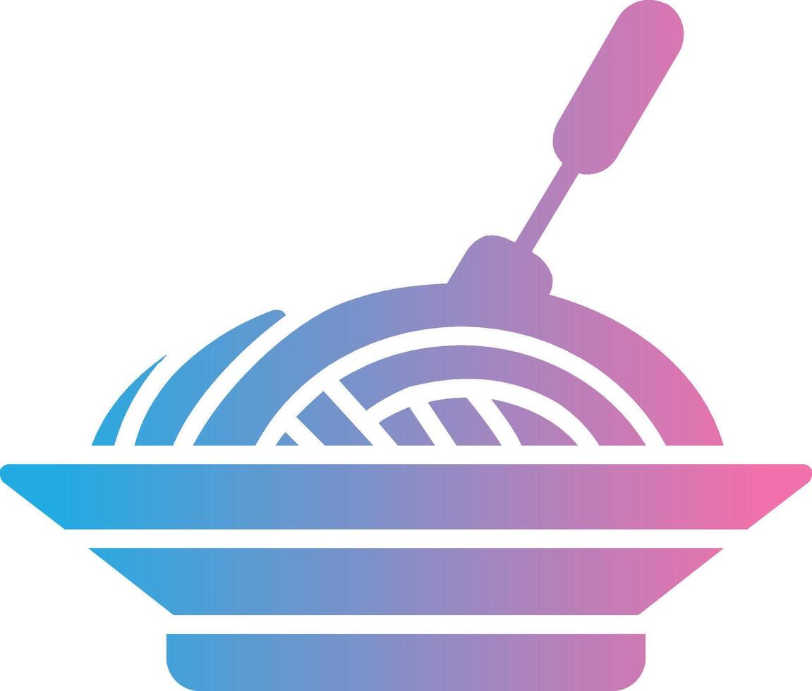 Spaghetti Glyph Gradient Icon Design vector