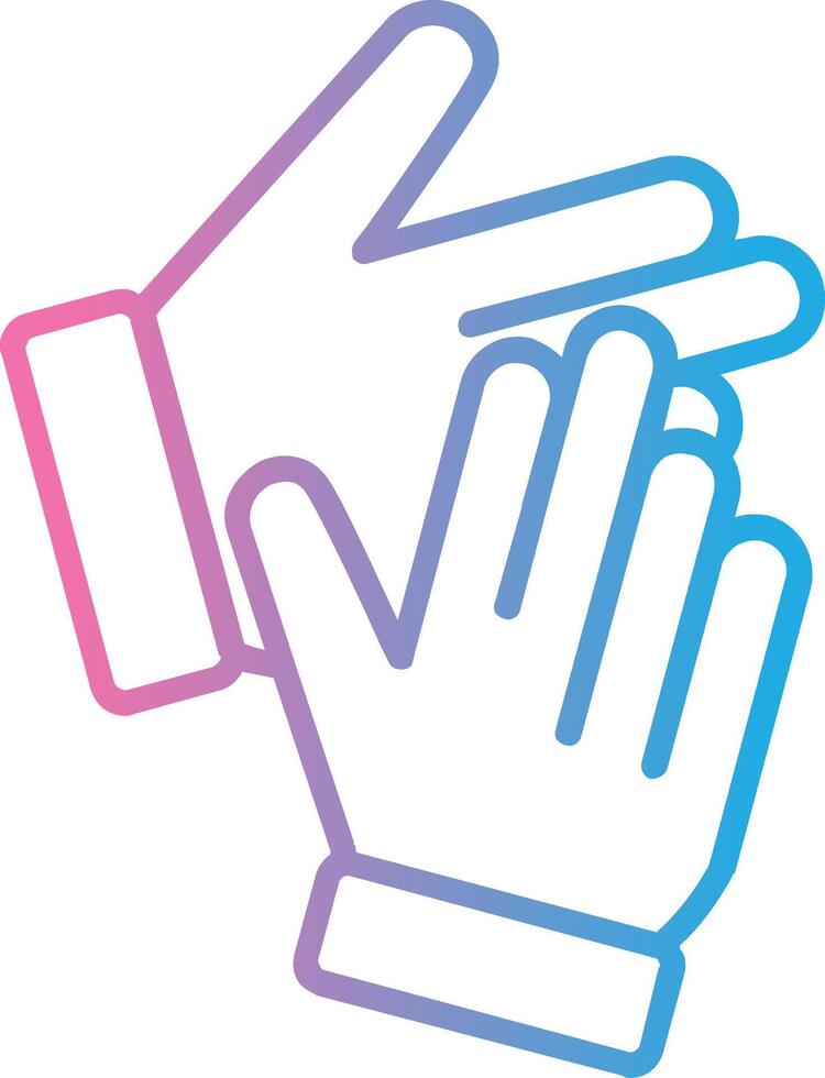 Clapping Line Gradient Icon Design vector