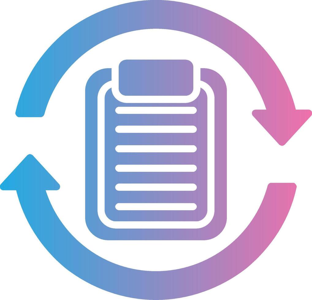 Clipboard Glyph Gradient Icon Design vector