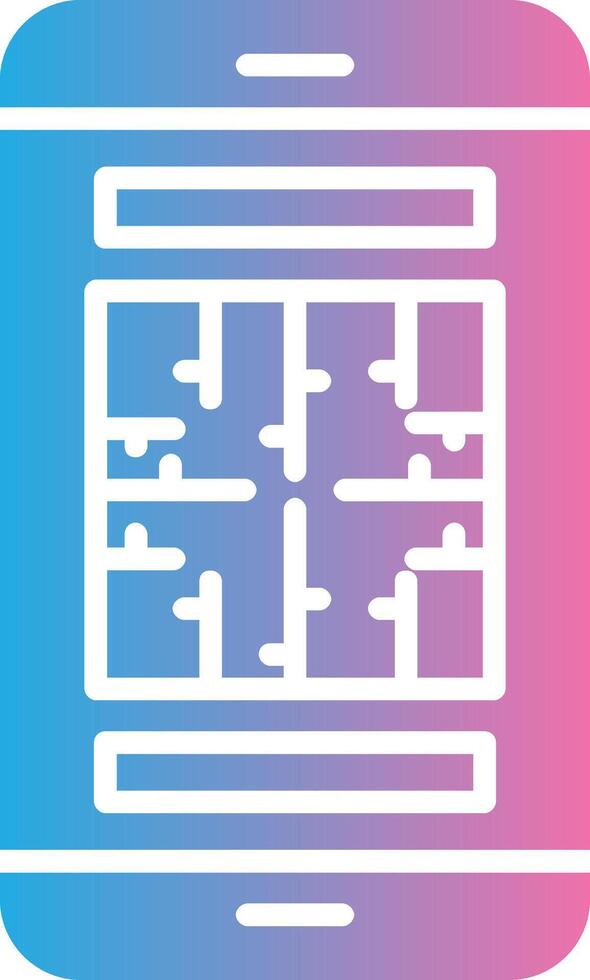Maze Glyph Gradient Icon Design vector