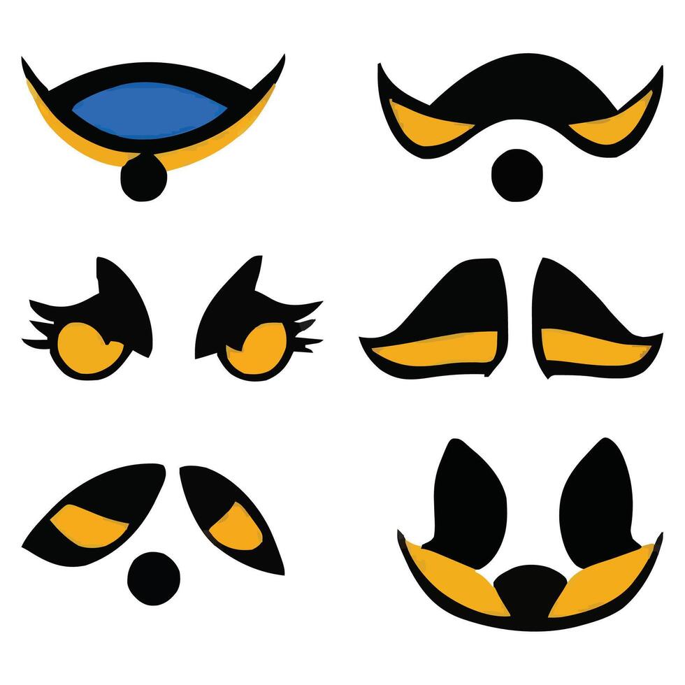 Set of different eyes expressions vector