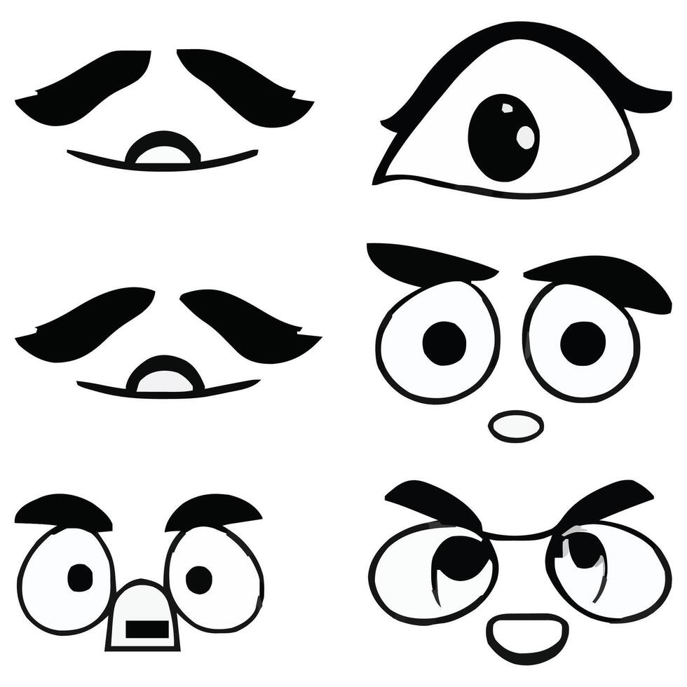 conjunto de diferente ojos expresiones vector