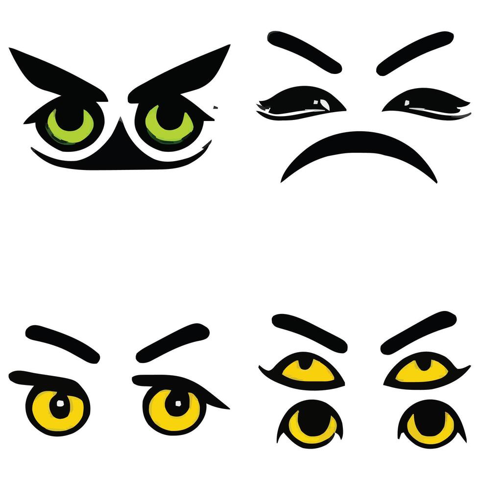 conjunto de diferente ojos expresiones vector