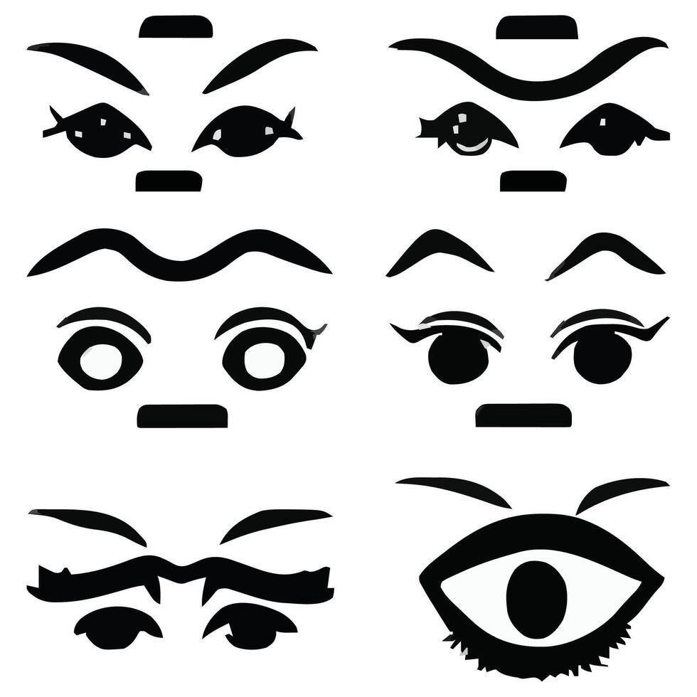 Set of different eyes expressions vector