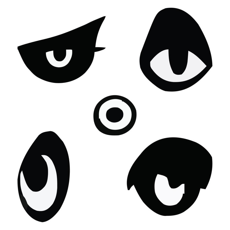 conjunto de diferente ojos expresiones vector