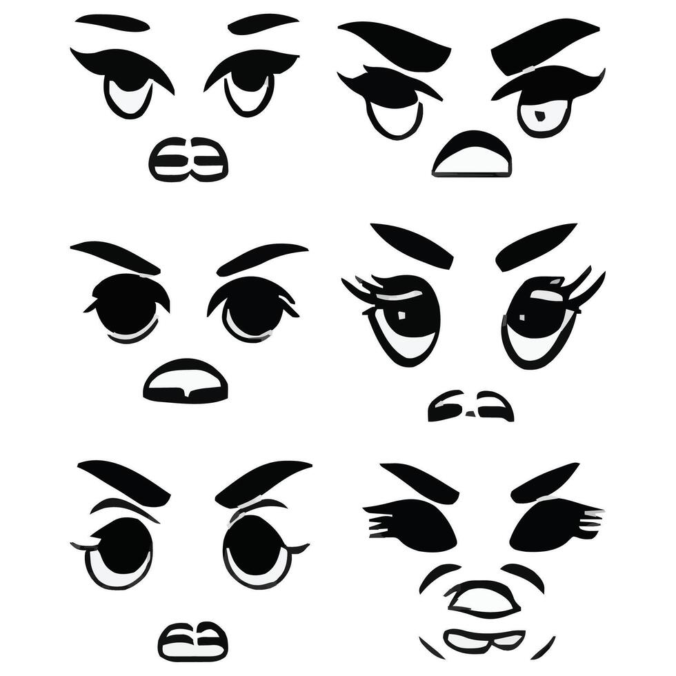 Set of different eyes expressions vector