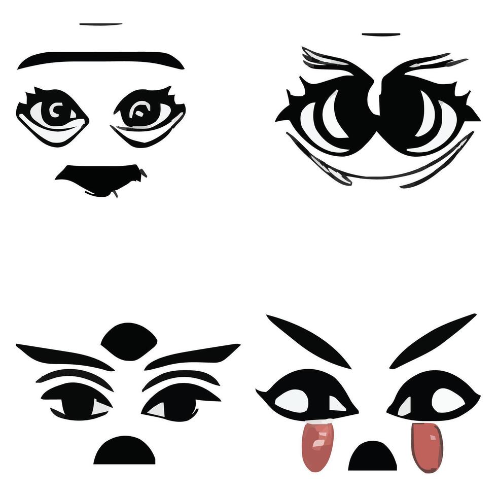 conjunto de diferente ojos expresiones vector