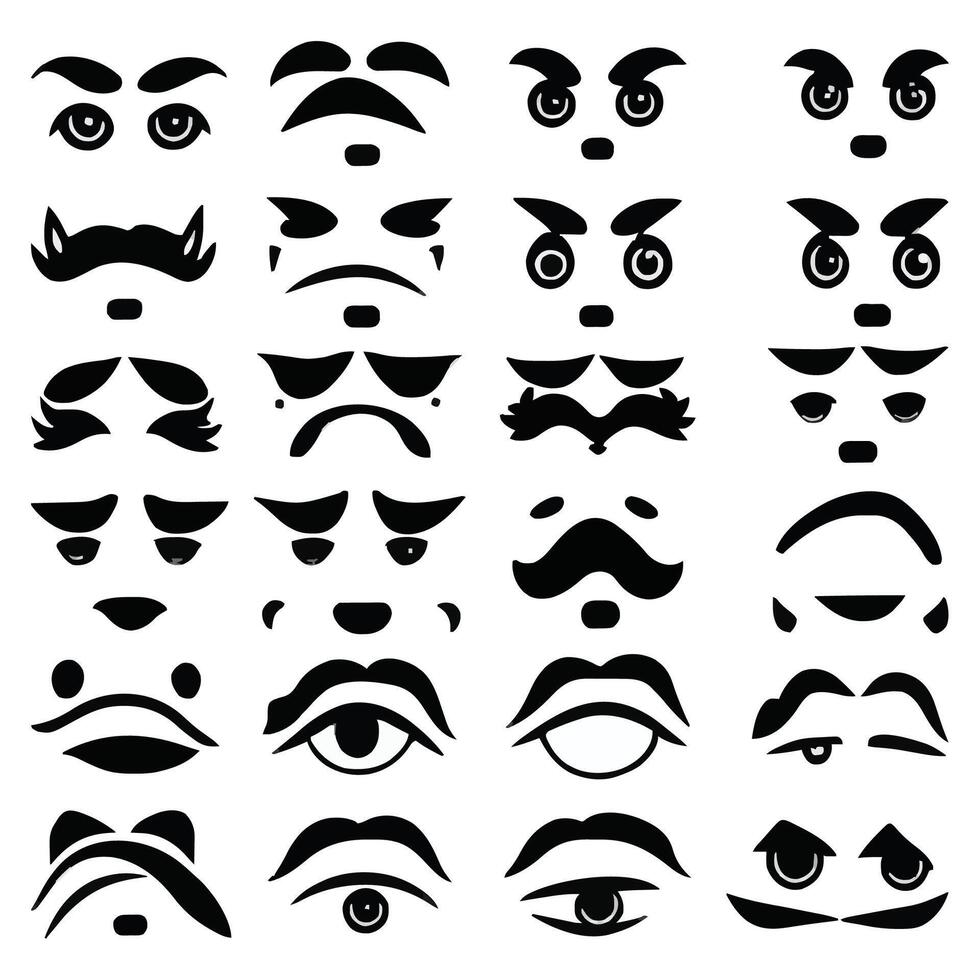 Set of different eyes expressions vector