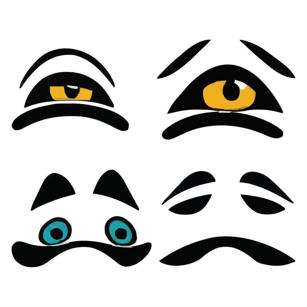 Set of different eyes expressions vector