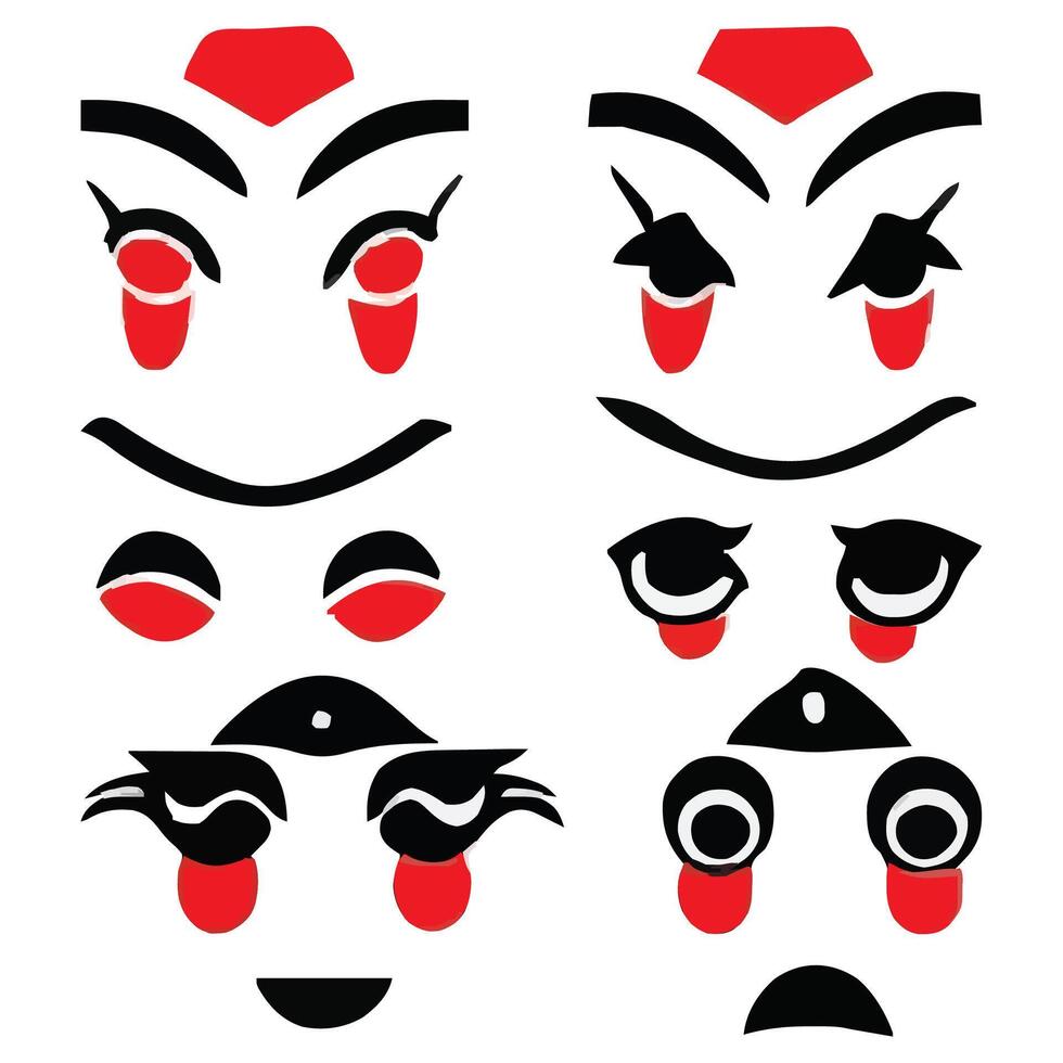 Set of different eyes expressions vector