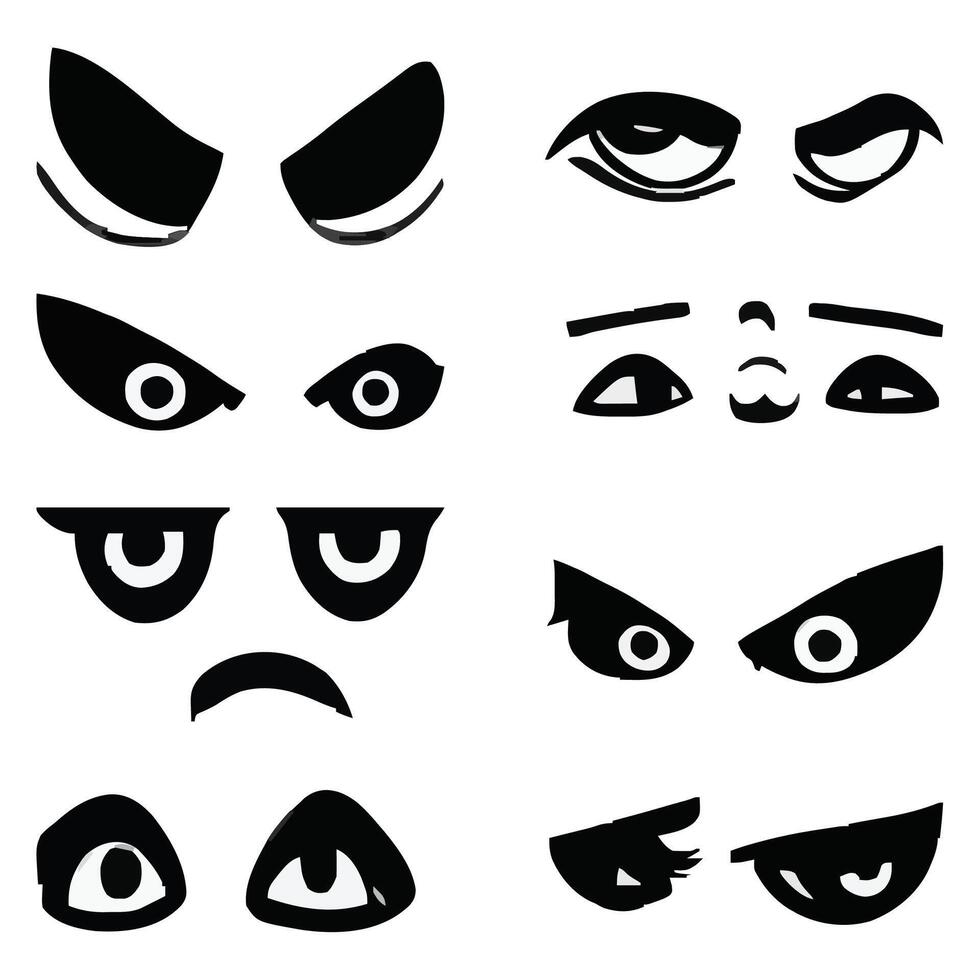 conjunto de diferente ojos expresiones vector