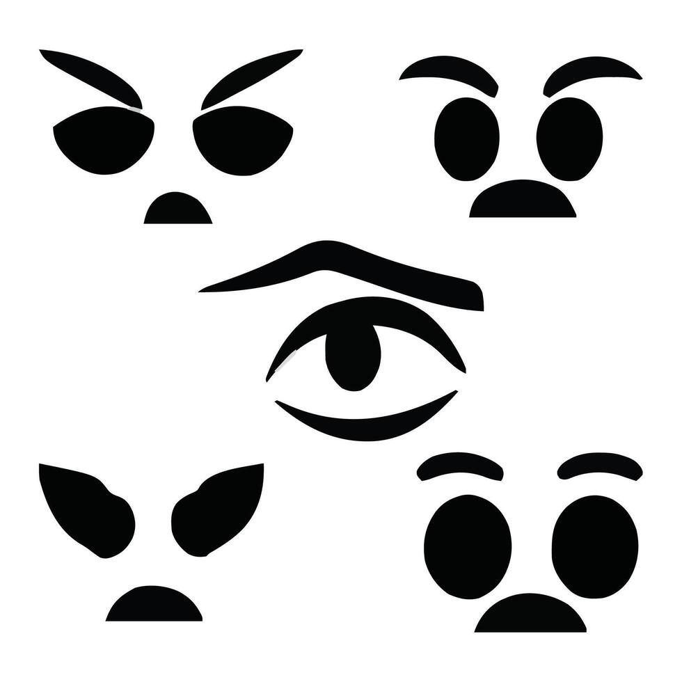 Set of different eyes expressions vector