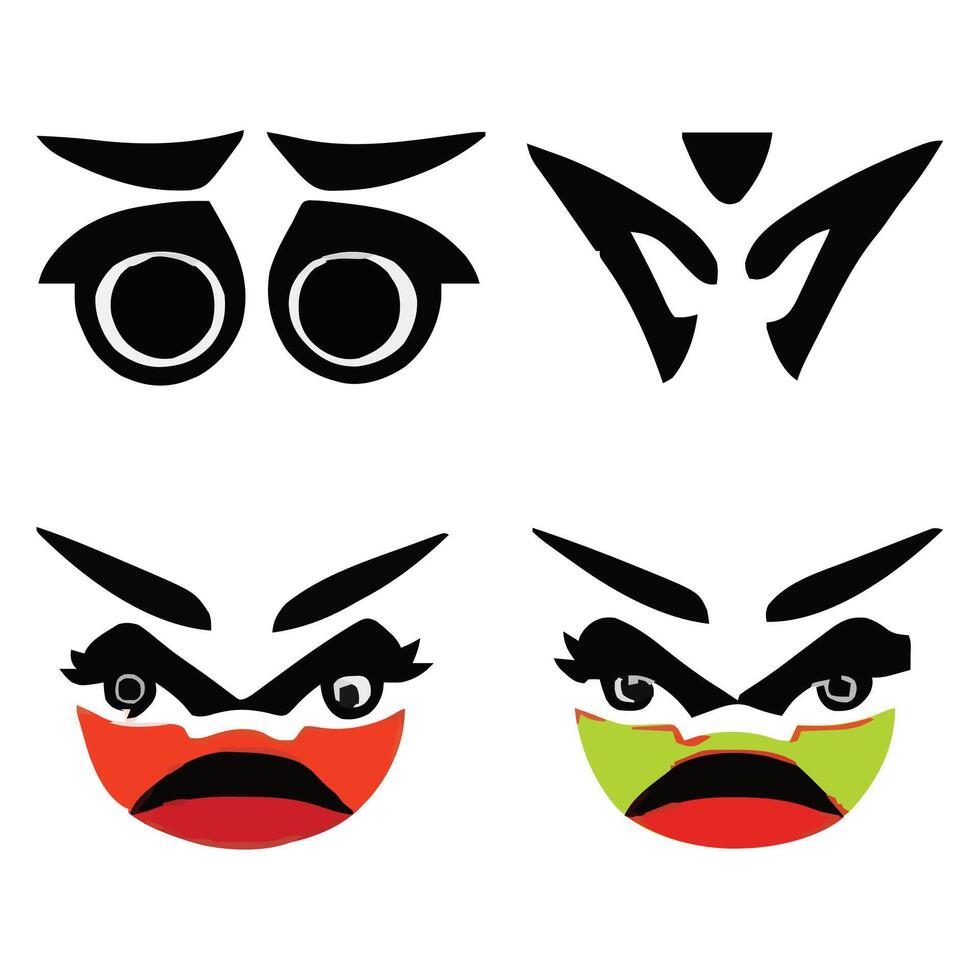 conjunto de diferente ojos expresiones vector