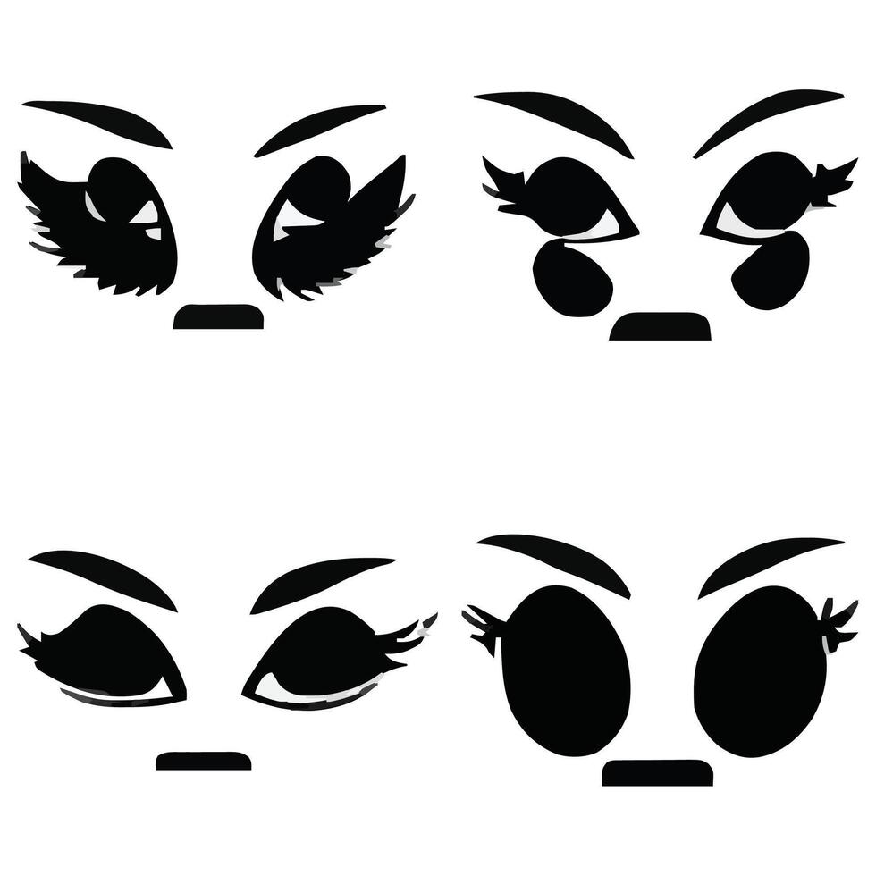 conjunto de diferente ojos expresiones vector