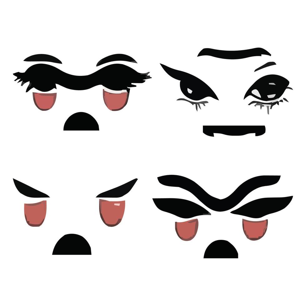 Set of different eyes expressions vector