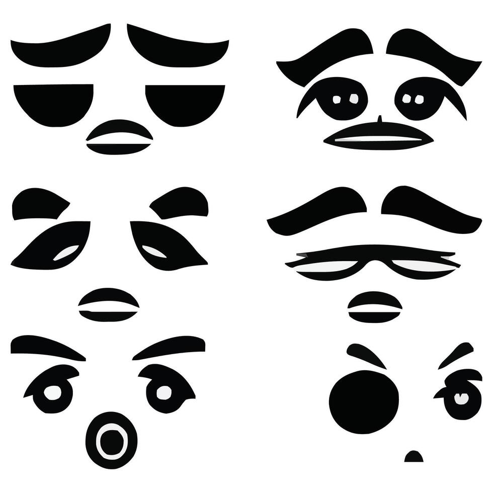 Set of different eyes expressions vector