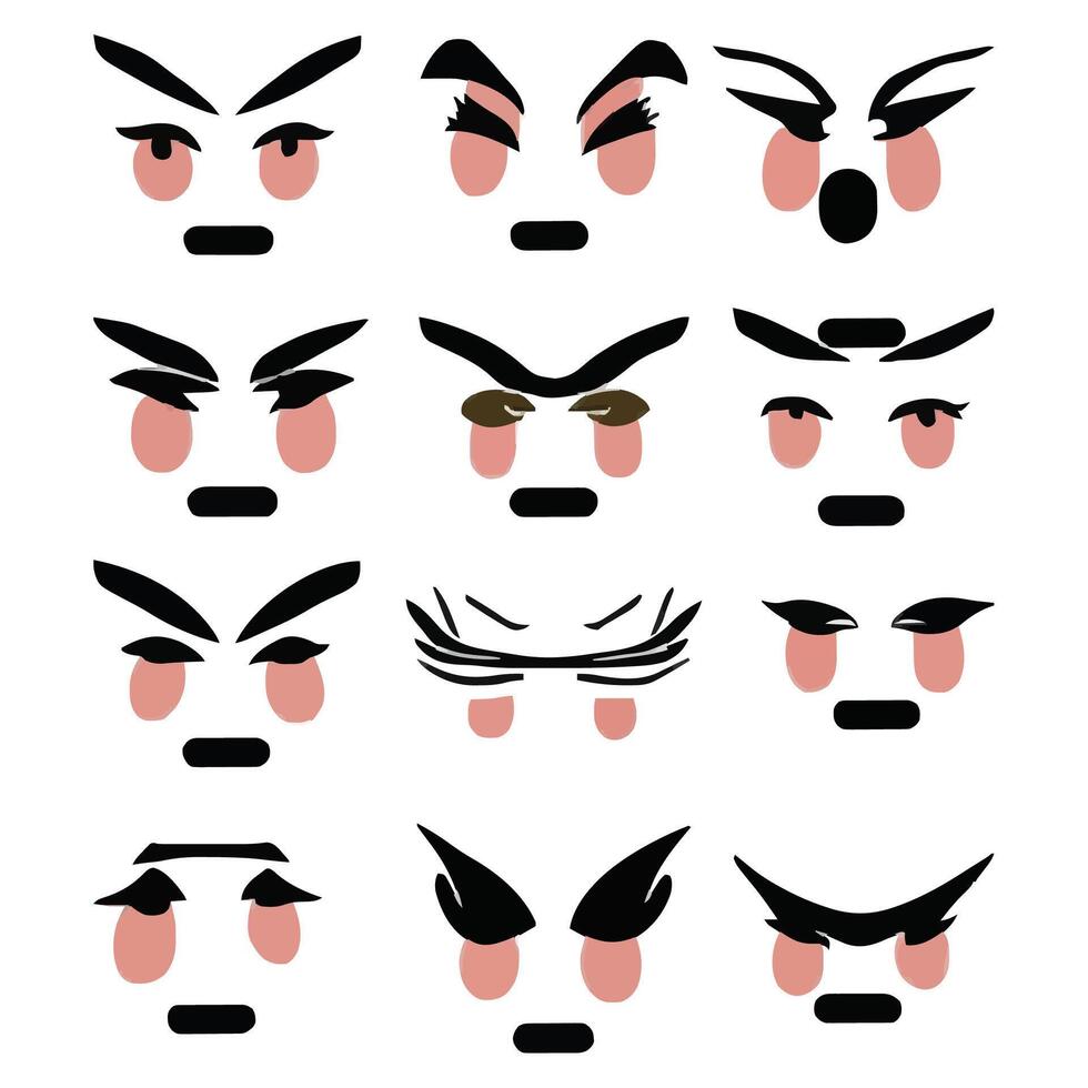 Set of different eyes expressions vector