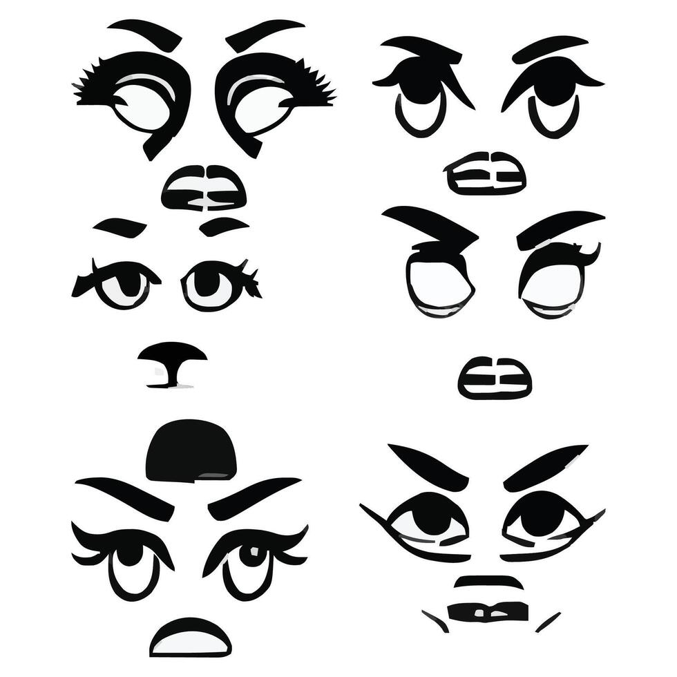 Set of different eyes expressions vector