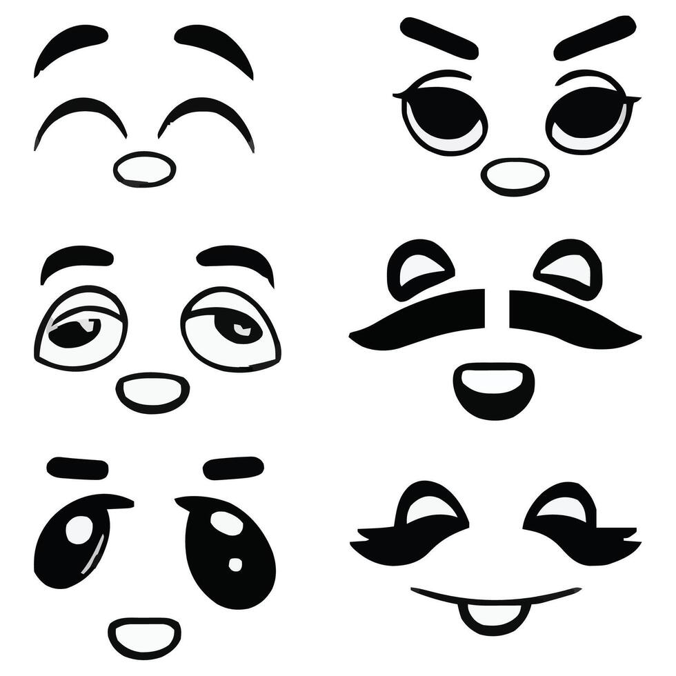 Set of different eyes expressions vector