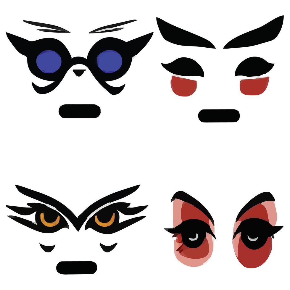 Set of different eyes expressions vector