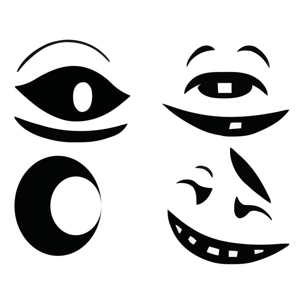 Set of different eyes expressions vector