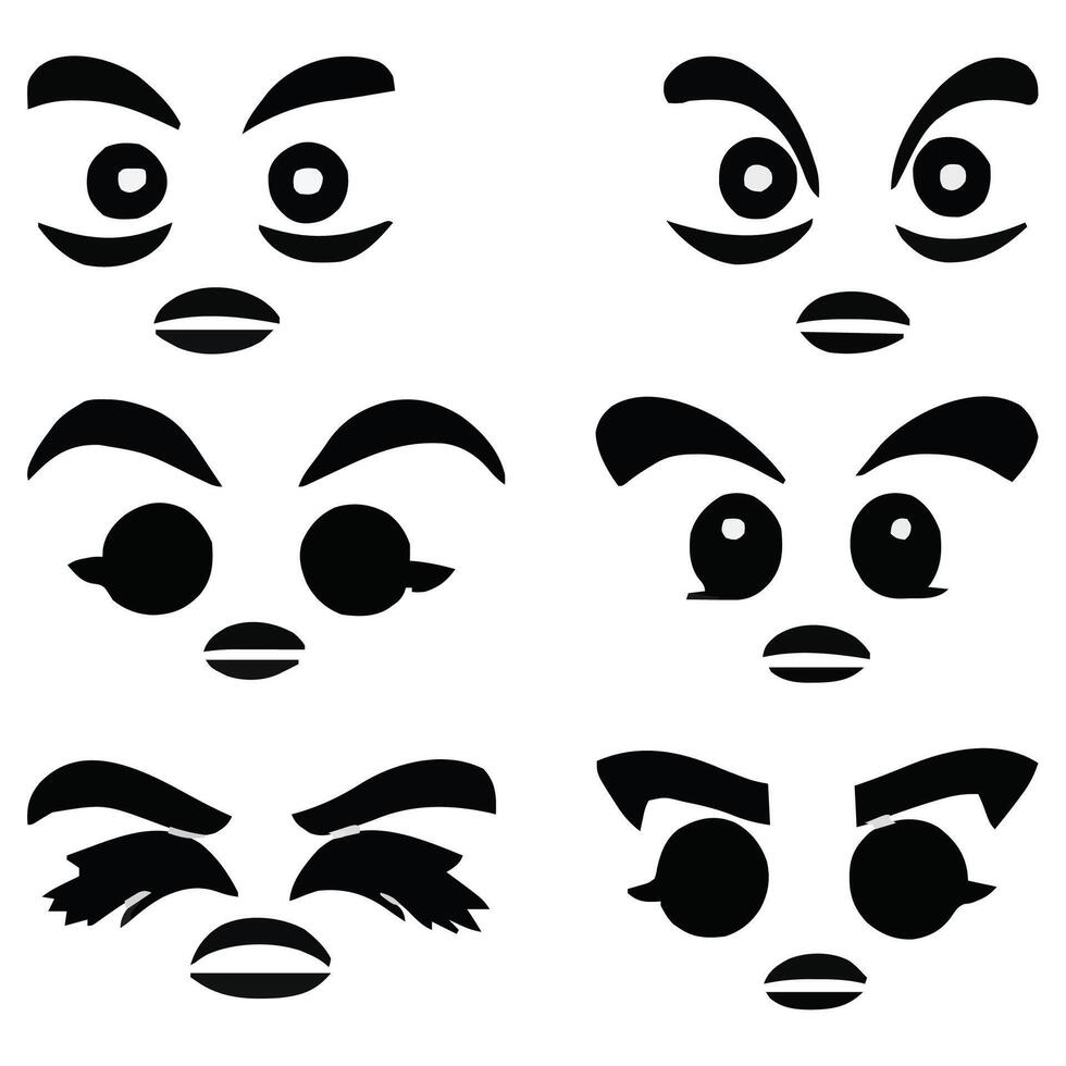 conjunto de diferente ojos expresiones vector