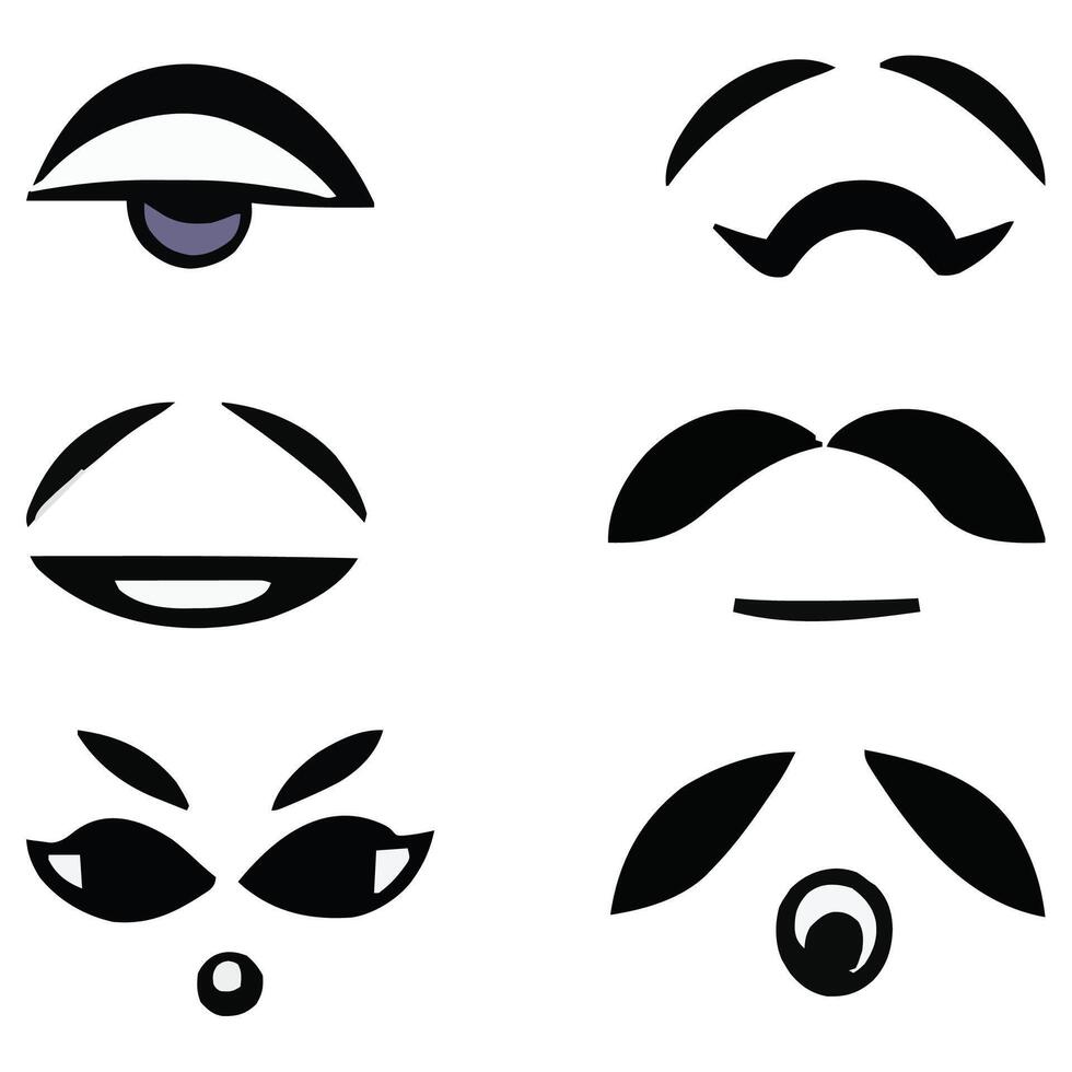 Set of different eyes expressions vector