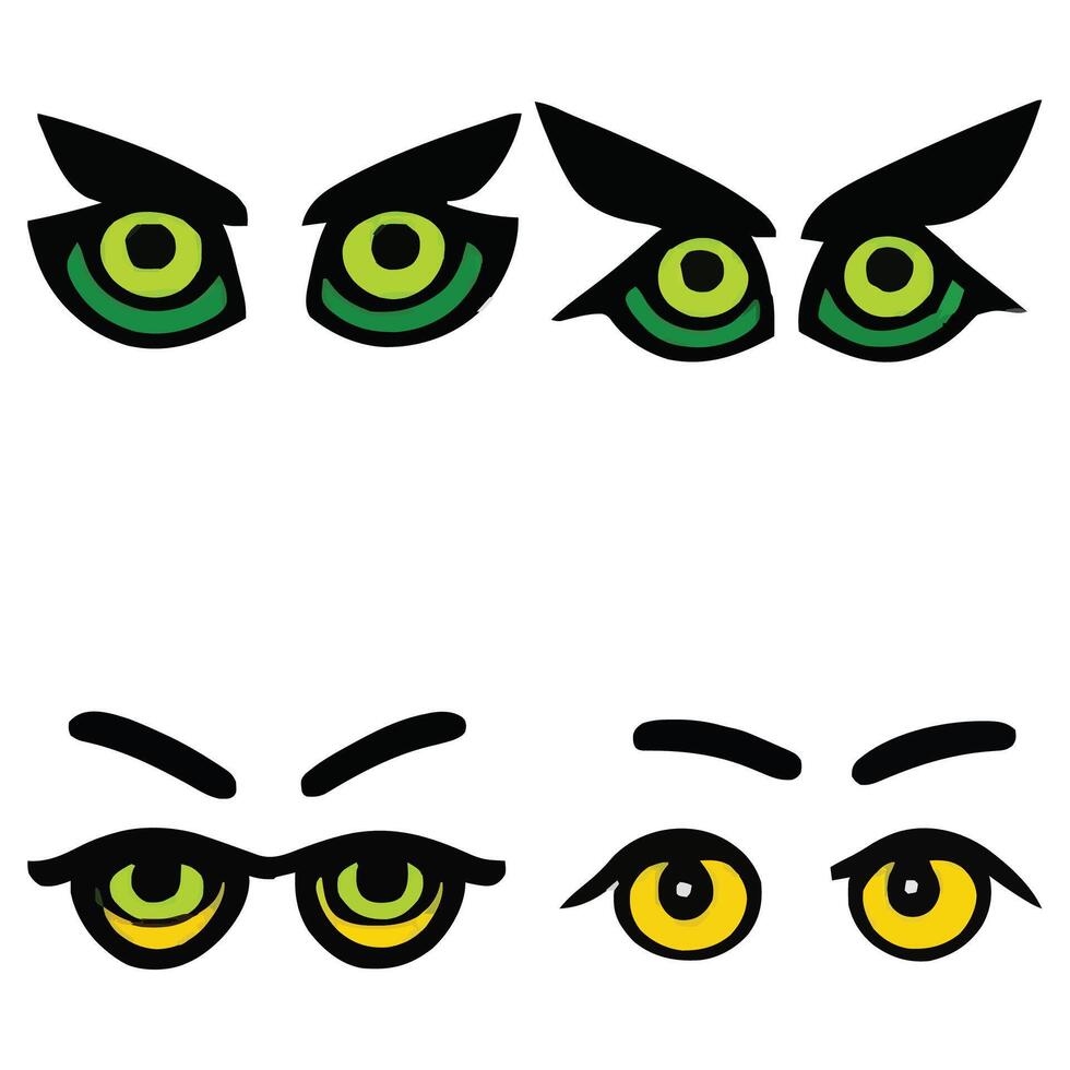 Set of different eyes expressions vector