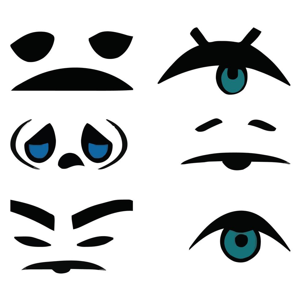 Set of different eyes expressions vector