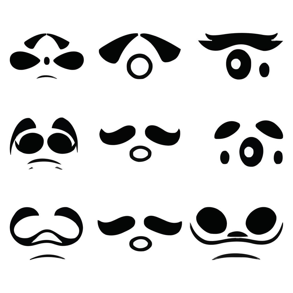 Set of different eyes expressions vector