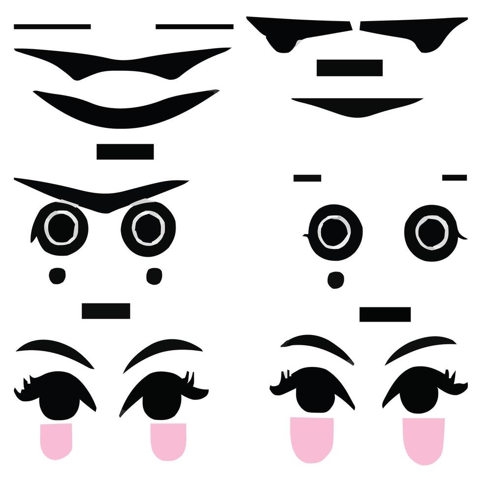 Set of different eyes expressions vector