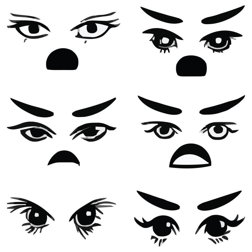 Set of different eyes expressions vector