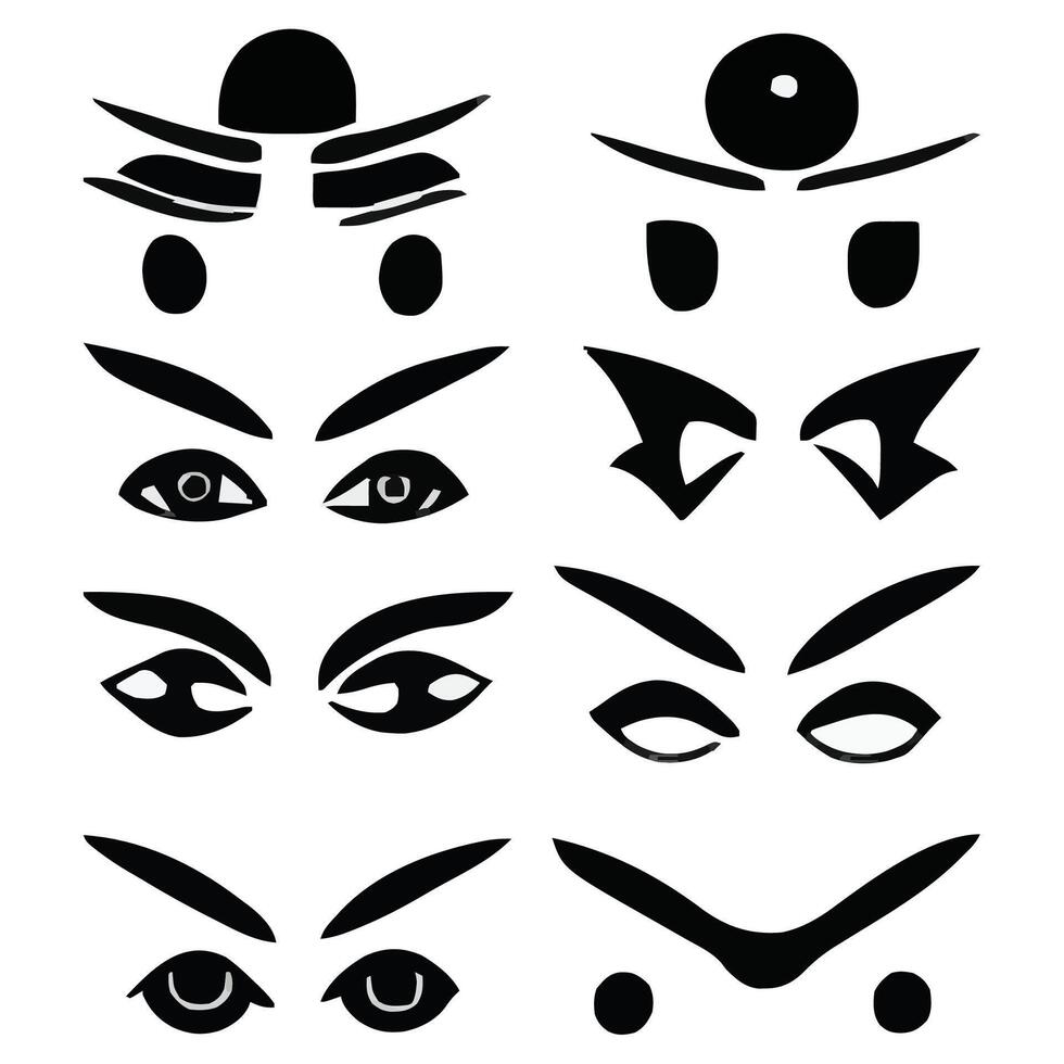 Set of different eyes expressions vector