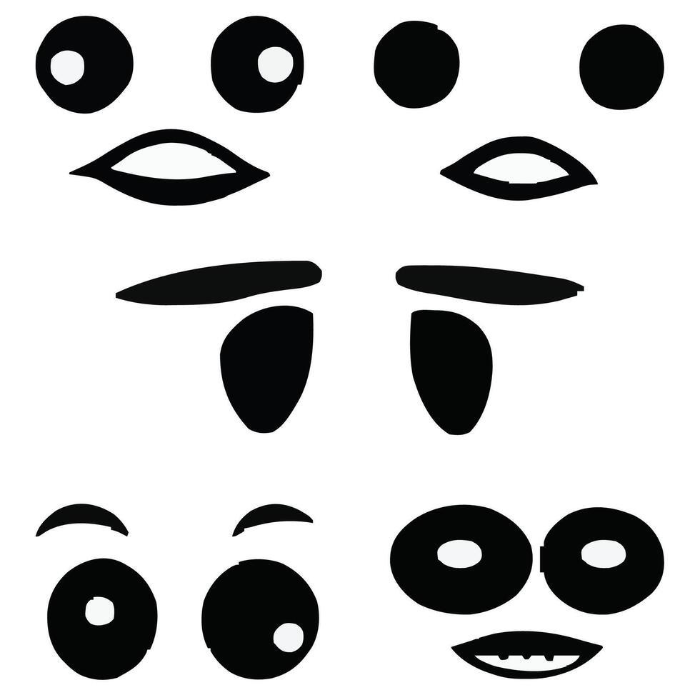 Set of different eyes expressions vector