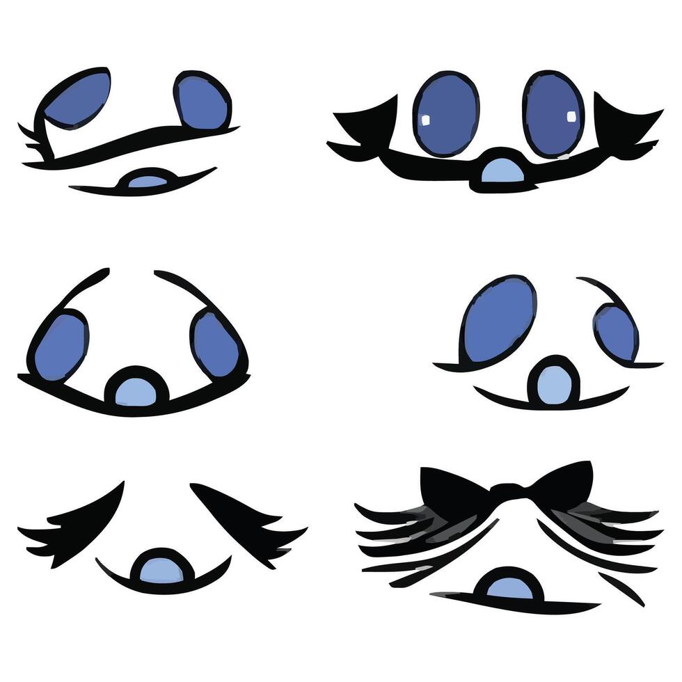 Set of different eyes expressions vector