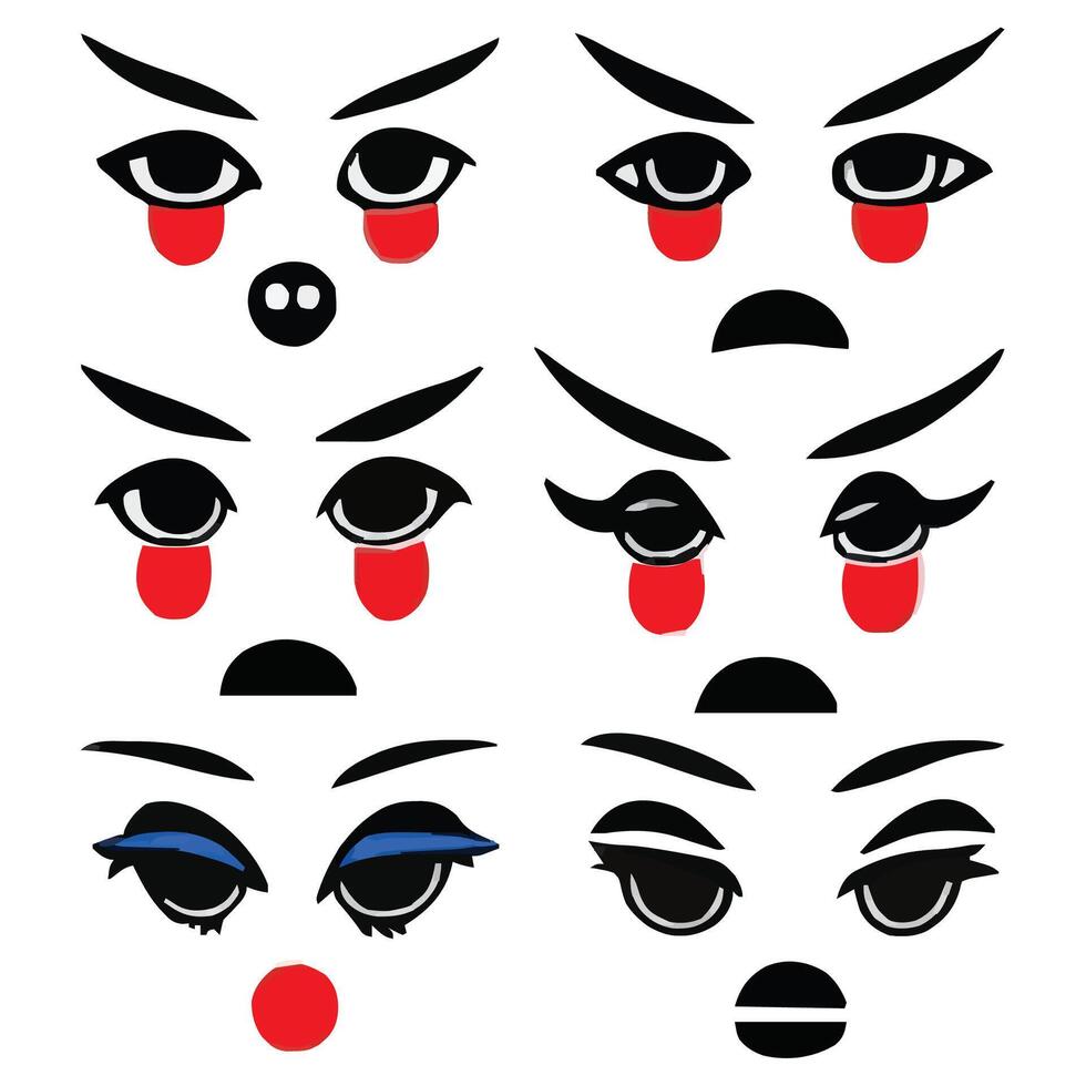 Set of different eyes expressions vector
