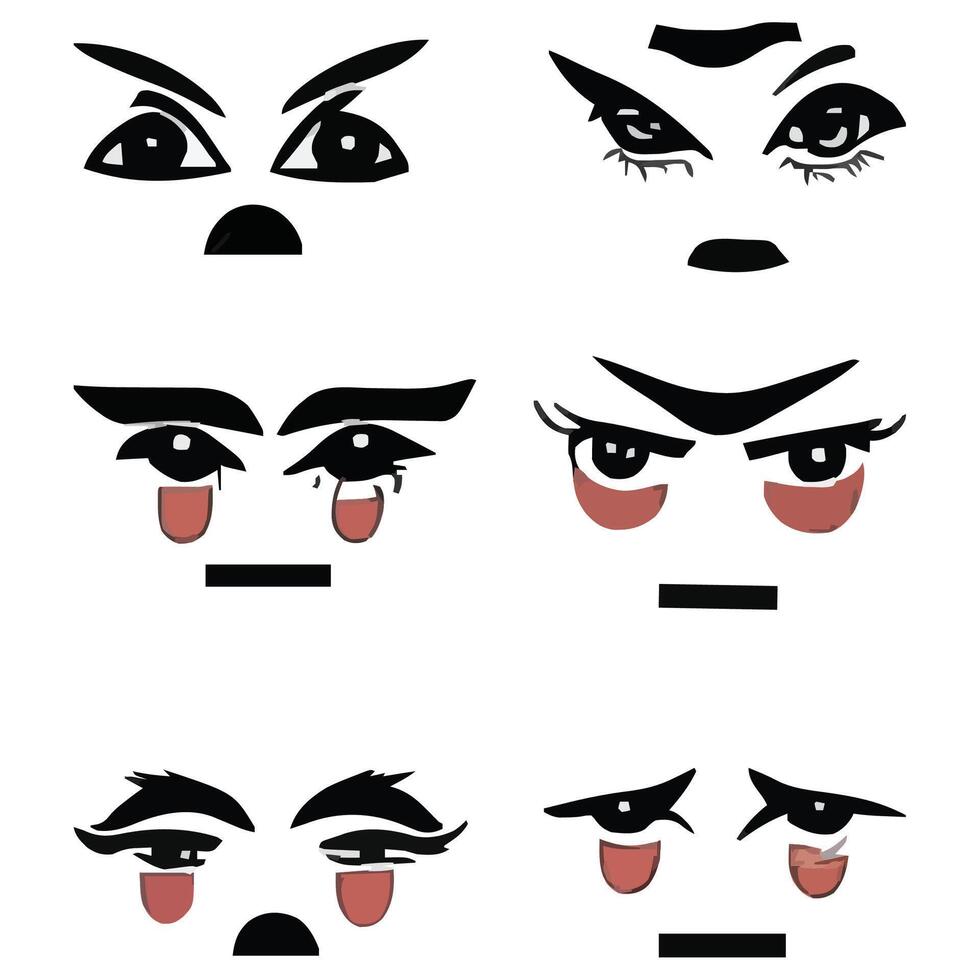 conjunto de diferente ojos expresiones vector