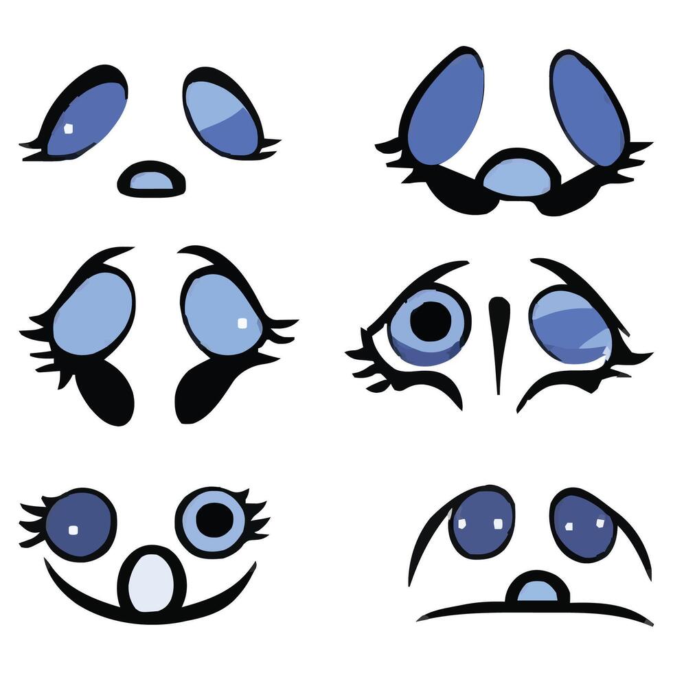 Set of different eyes expressions vector