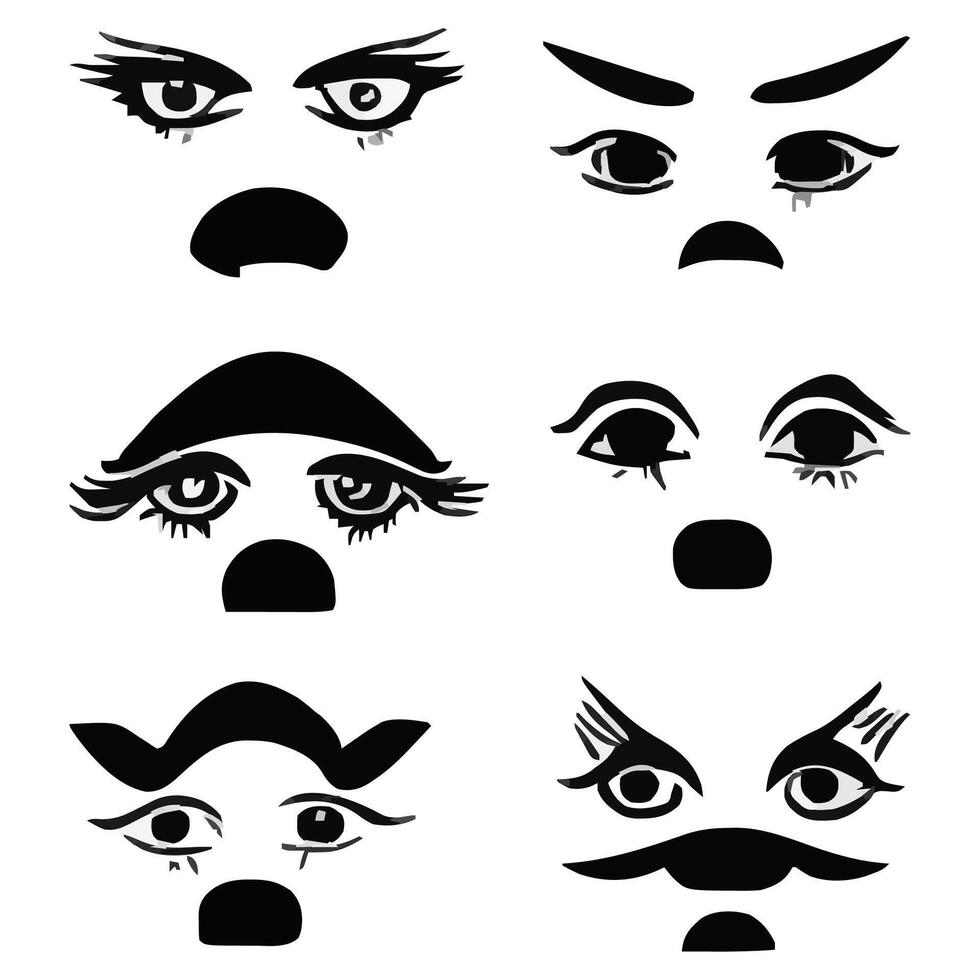 Set of different eyes expressions vector