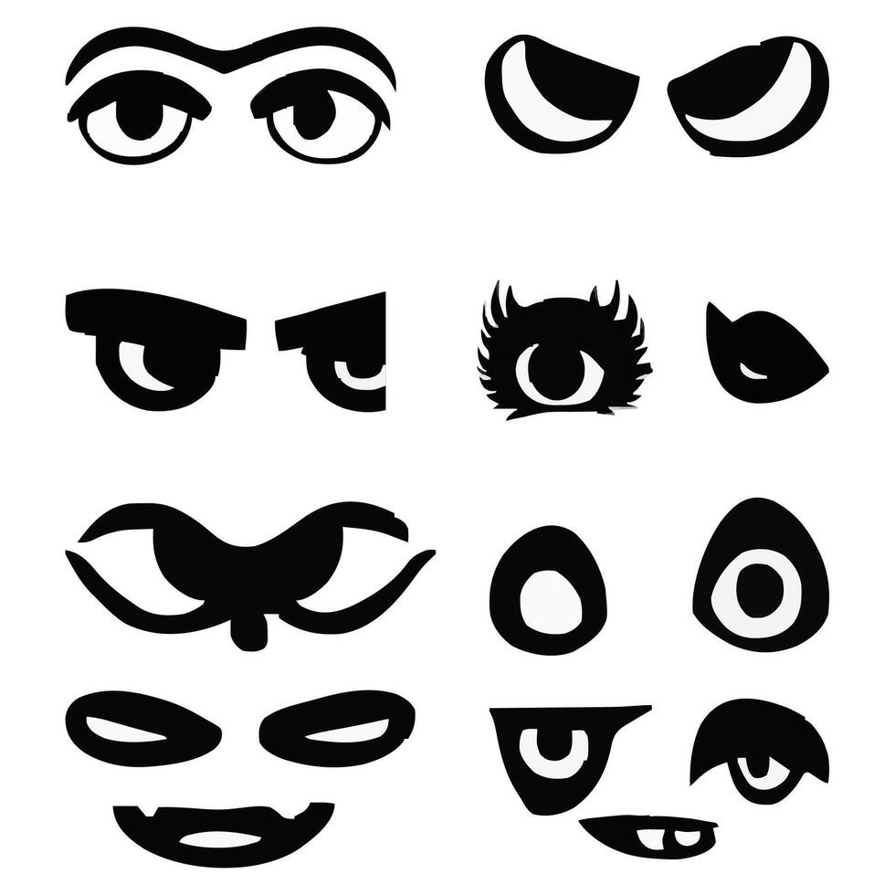 Set of different eyes expressions vector