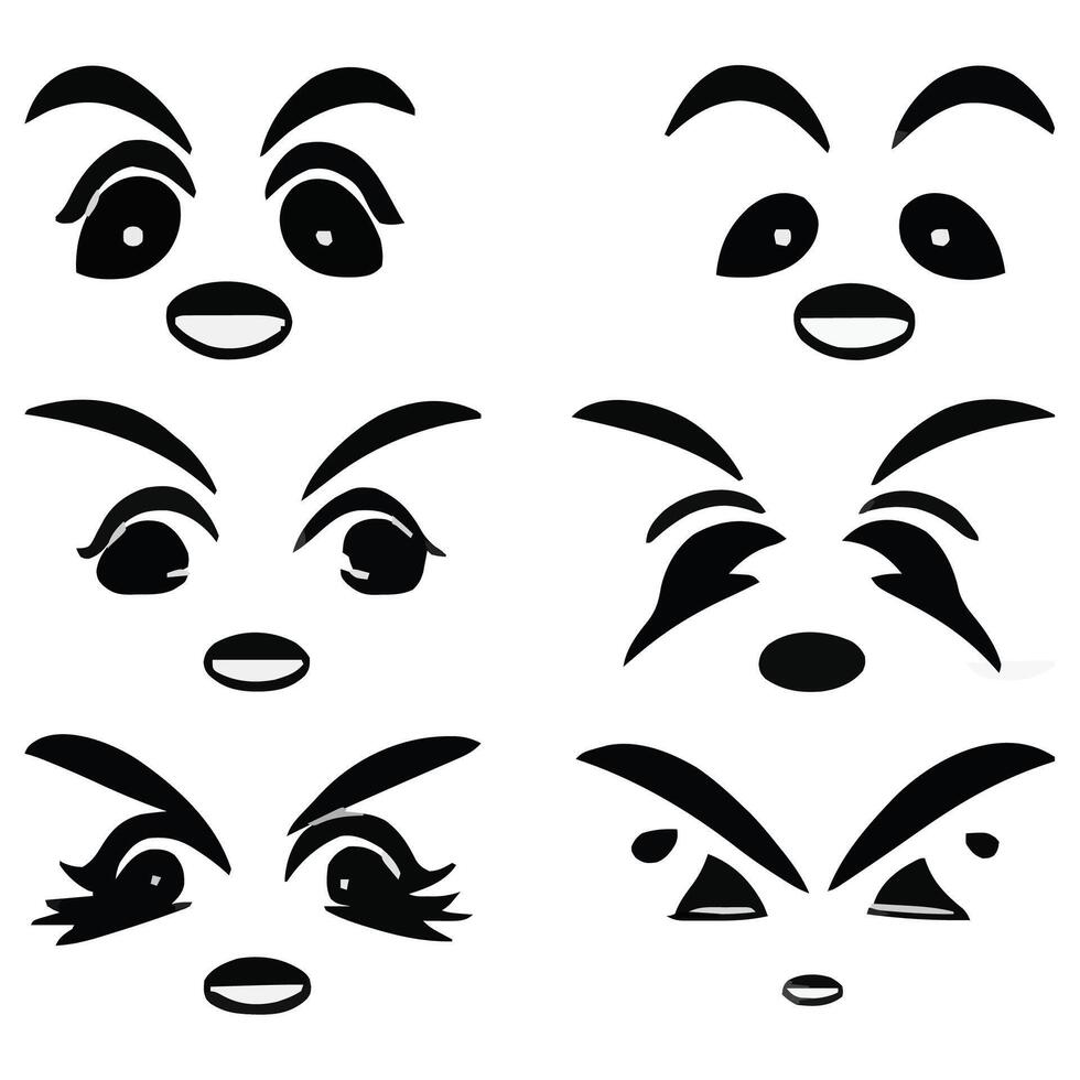 Set of different eyes expressions vector