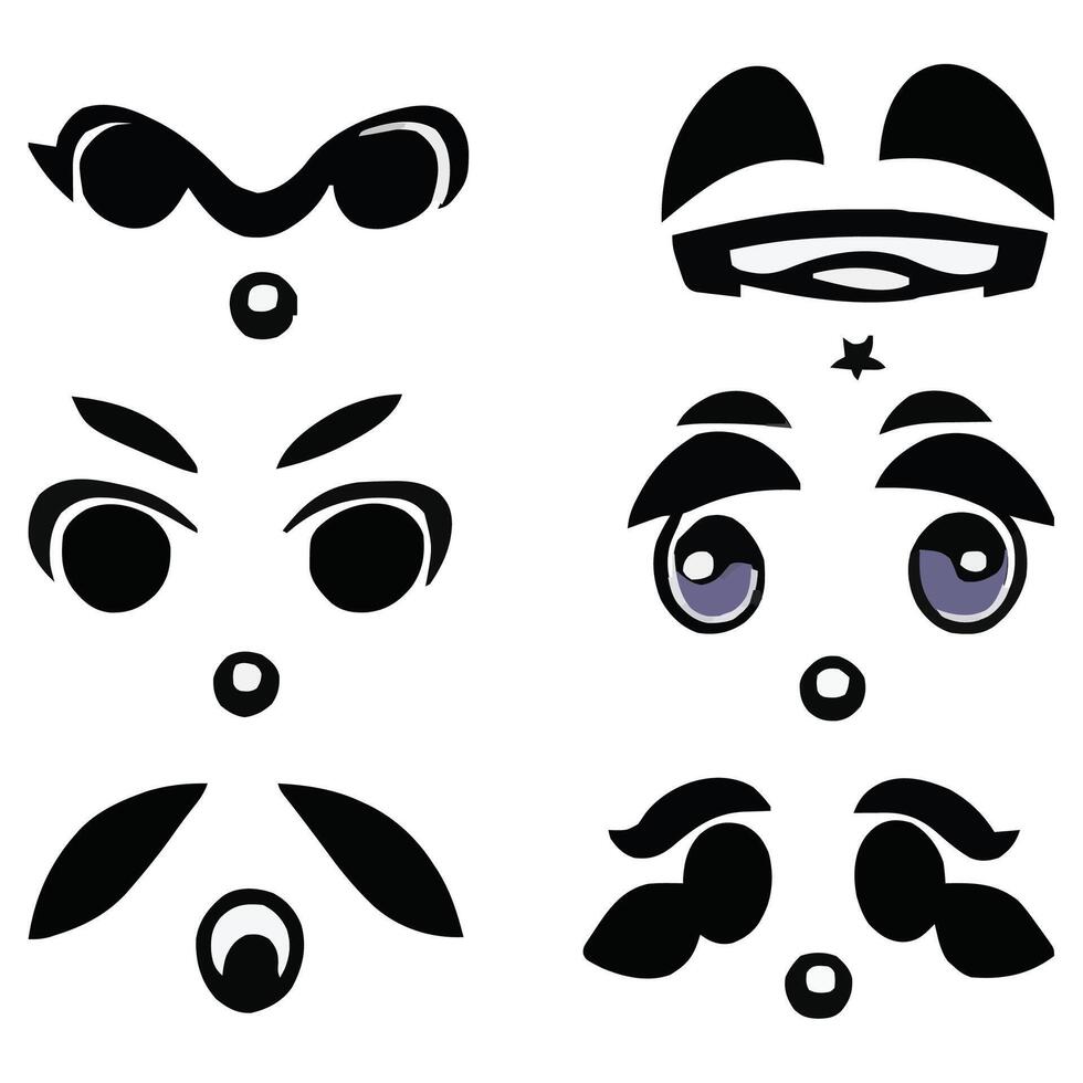 Set of different eyes expressions vector