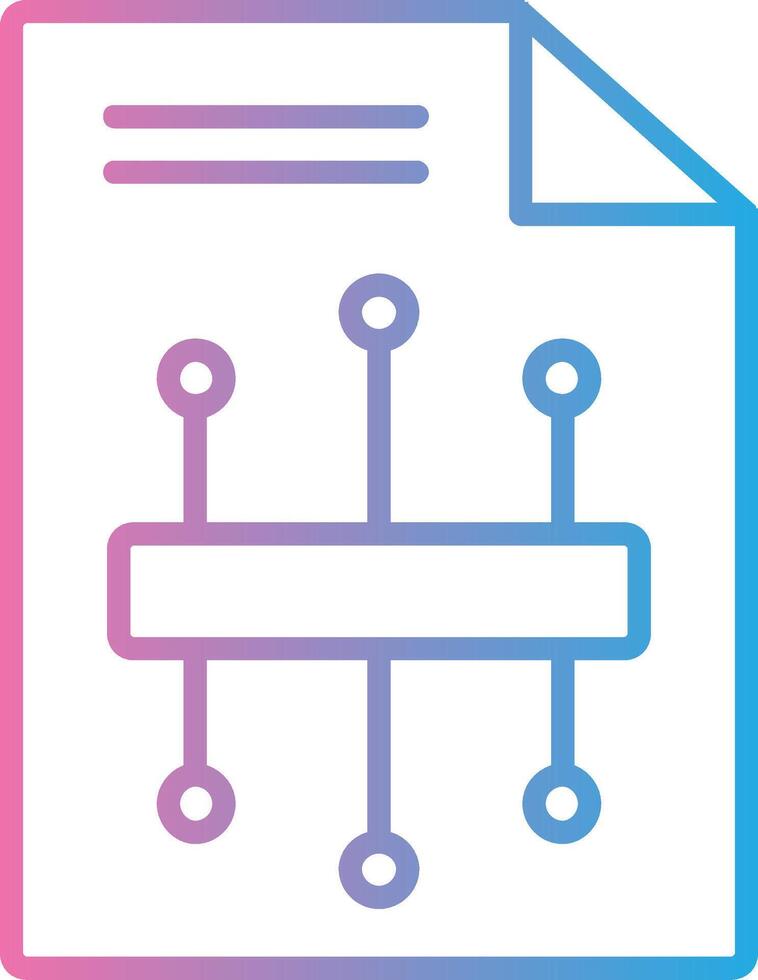 Workflow Line Gradient Icon Design vector
