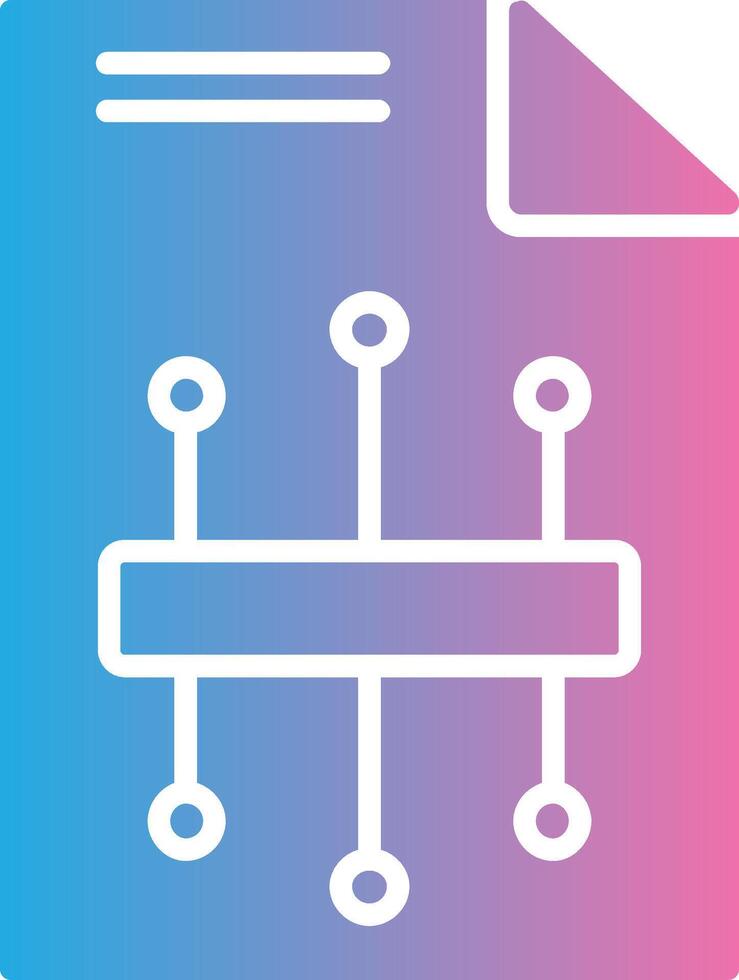 Workflow Glyph Gradient Icon Design vector