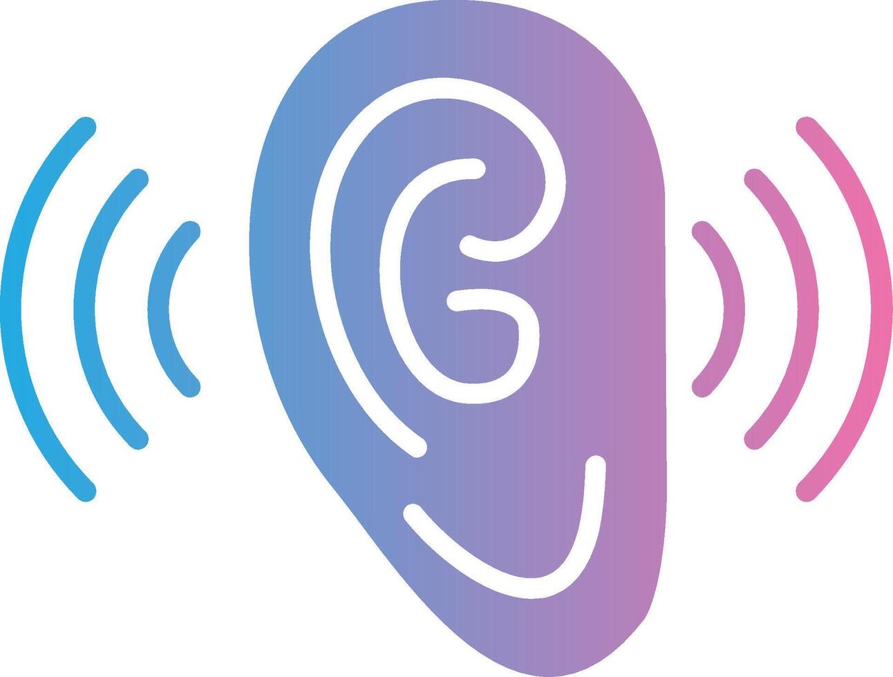Listening Glyph Gradient Icon Design vector