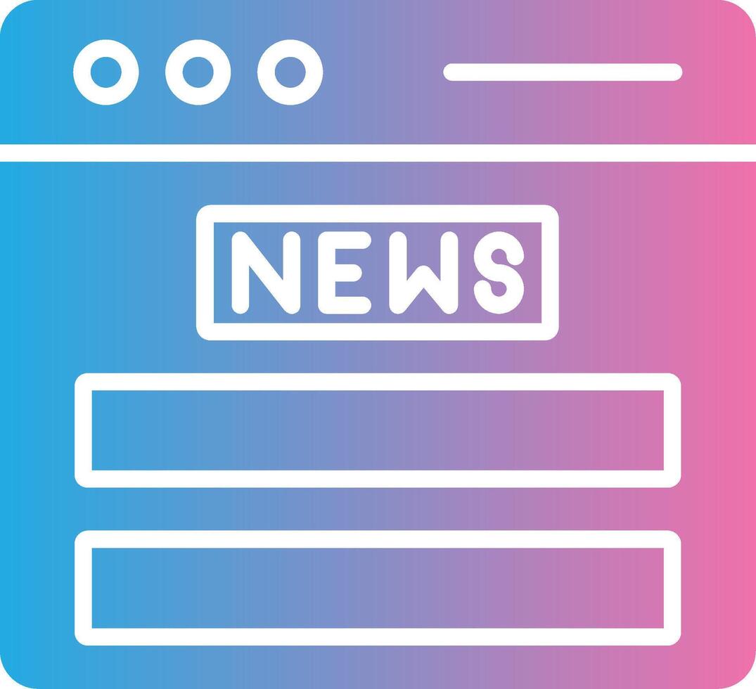 News Feed Glyph Gradient Icon Design vector