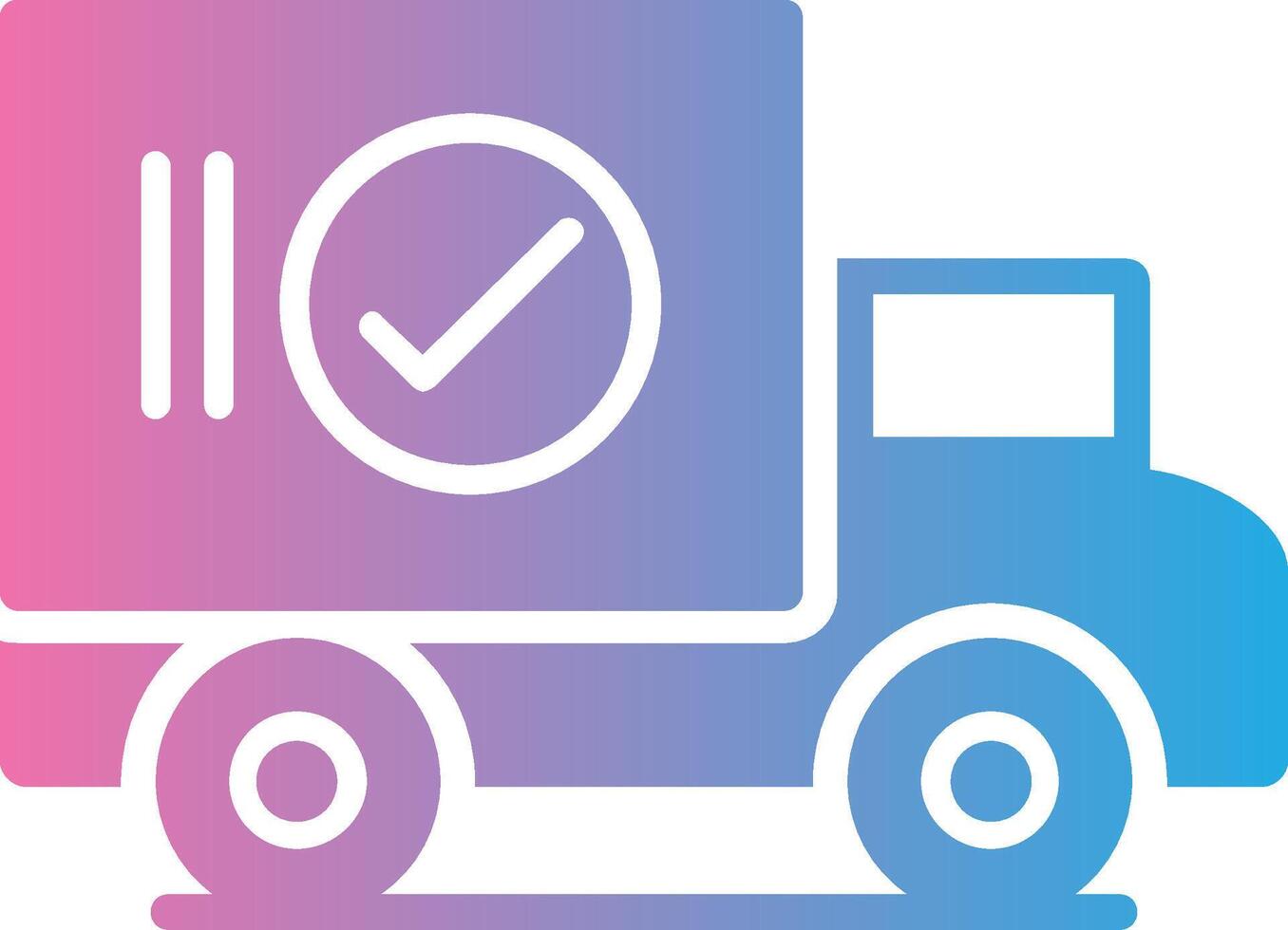 Approve Delivery Glyph Gradient Icon Design vector