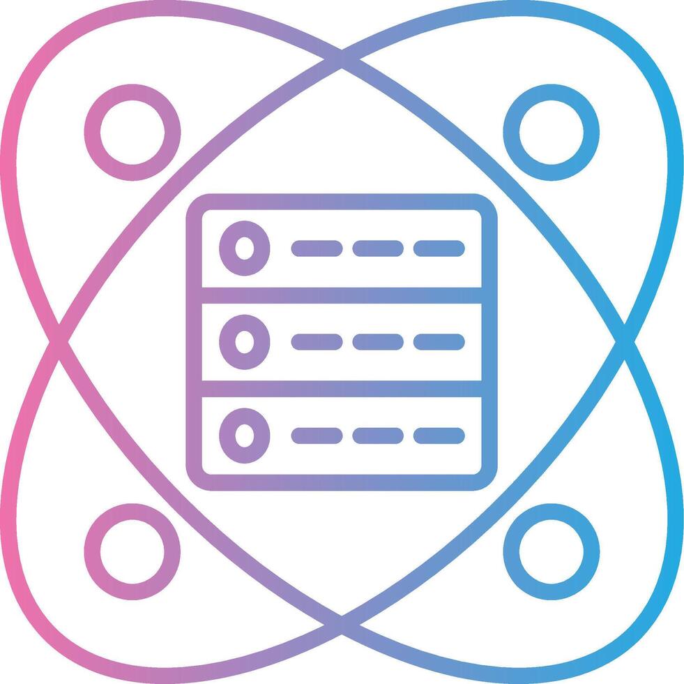 Data Science Line Gradient Icon Design vector