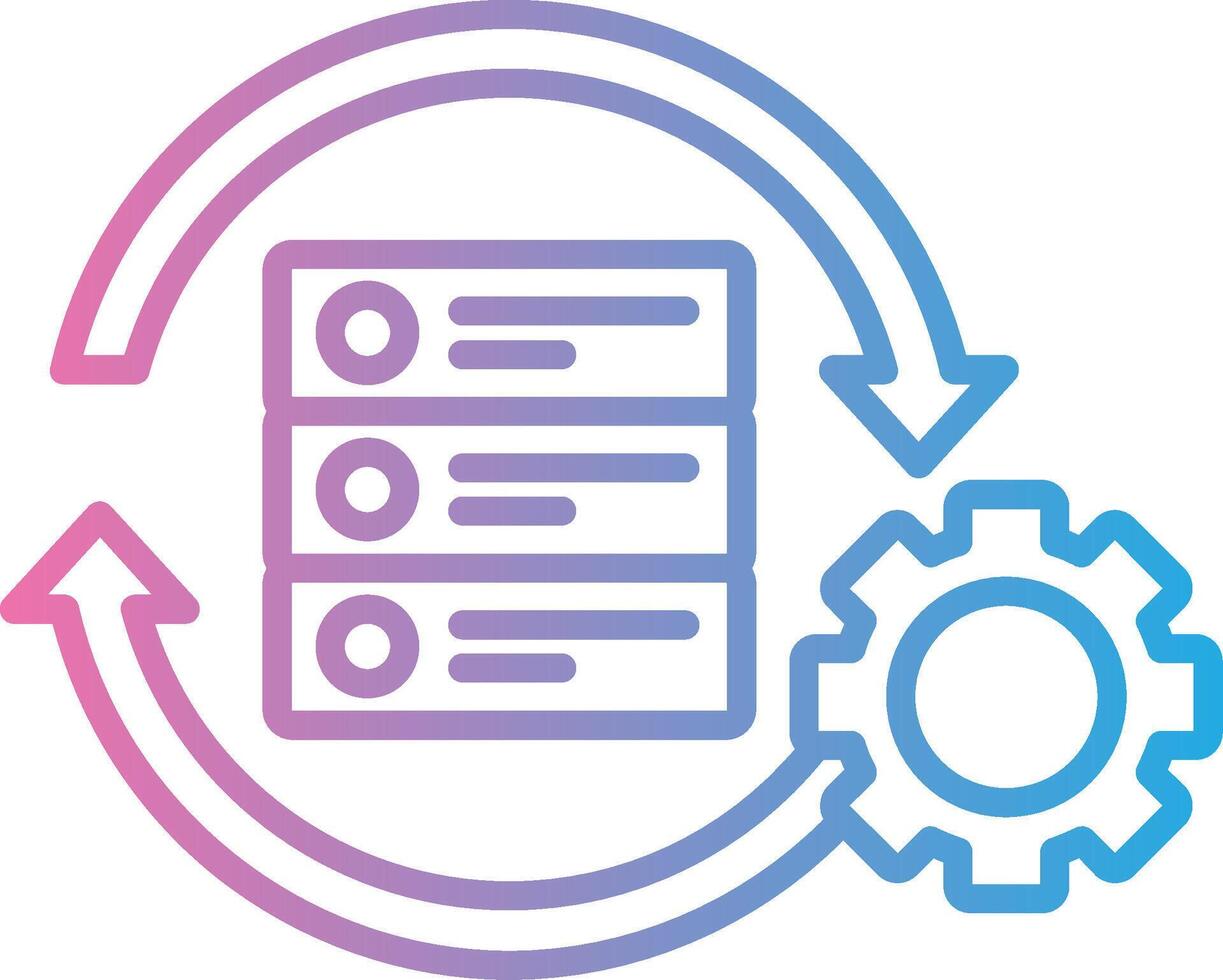 datos Procesando línea degradado icono diseño 43384563 Vector en Vecteezy