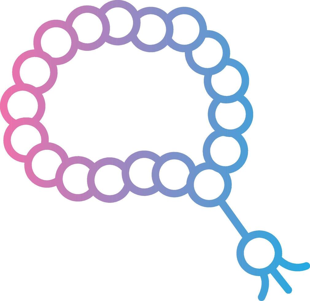 Tasbih Line Gradient Icon Design vector